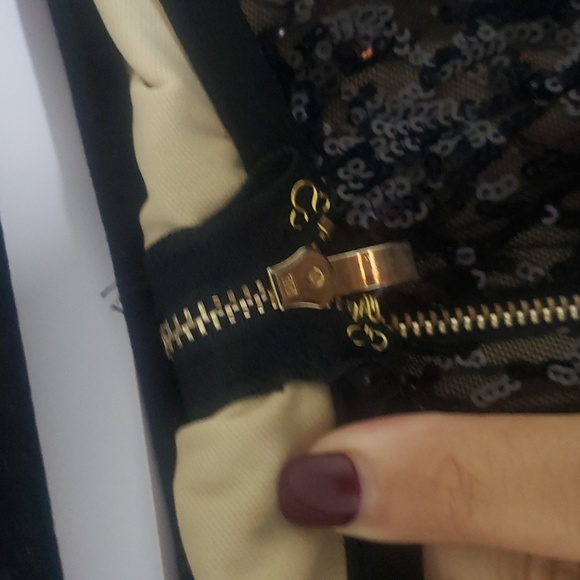 Privy Sequin Adorned Mini black Skirt - High Rise Glam Statement Skirt - Picture 11 of 12